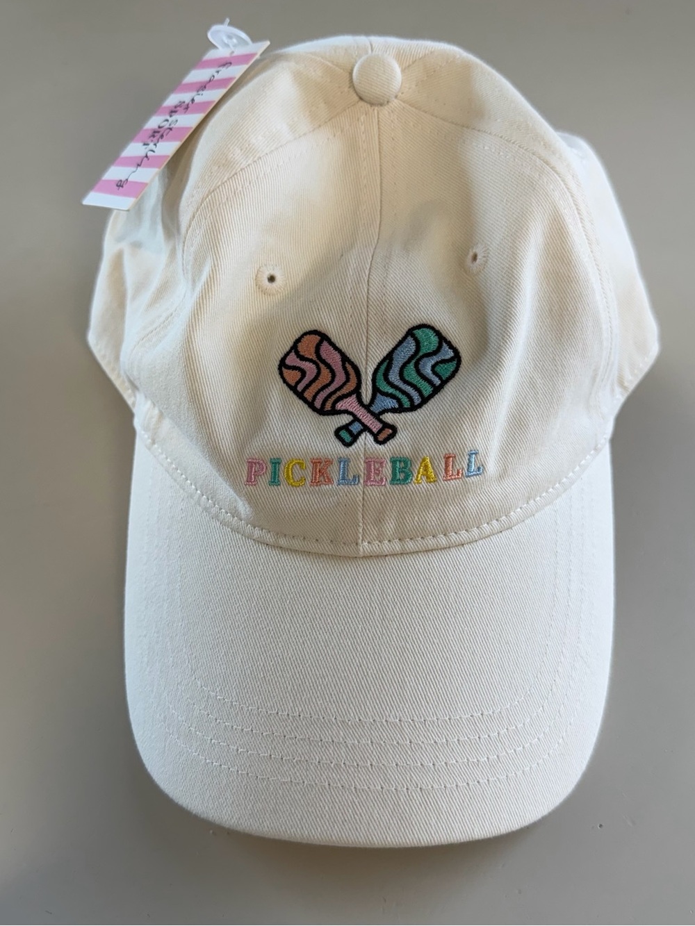 Pickleball Hat - Frasier Sterling Cream/ Rainbow